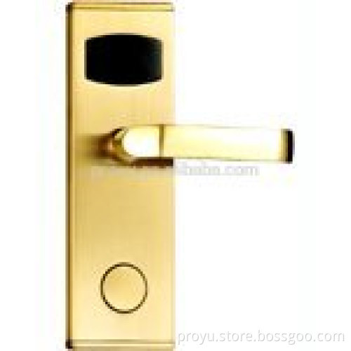 Luxurious GOLD keyless smart swipe card safe door lock with FREE hotel locking system